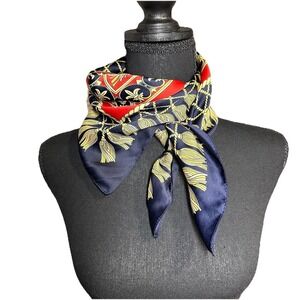 Berkshire Nautical Scarf Poly Satin 30x30 Square Sailor Knot Equestrian Ornate